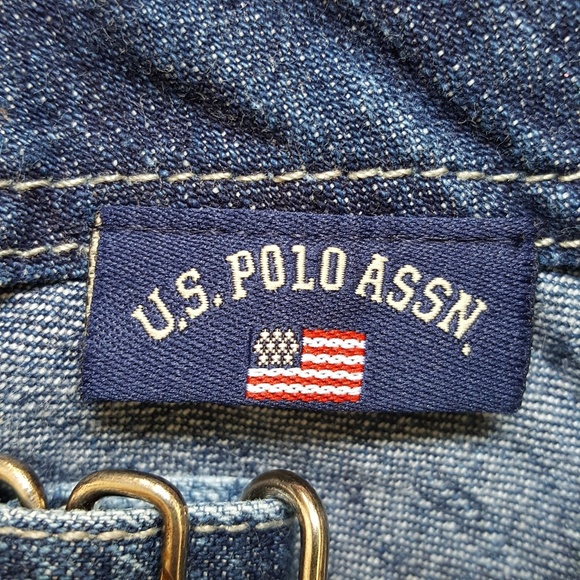 U.S. Polo Assn Baby Denim Overalls 3/6M - Picture 6 of 8